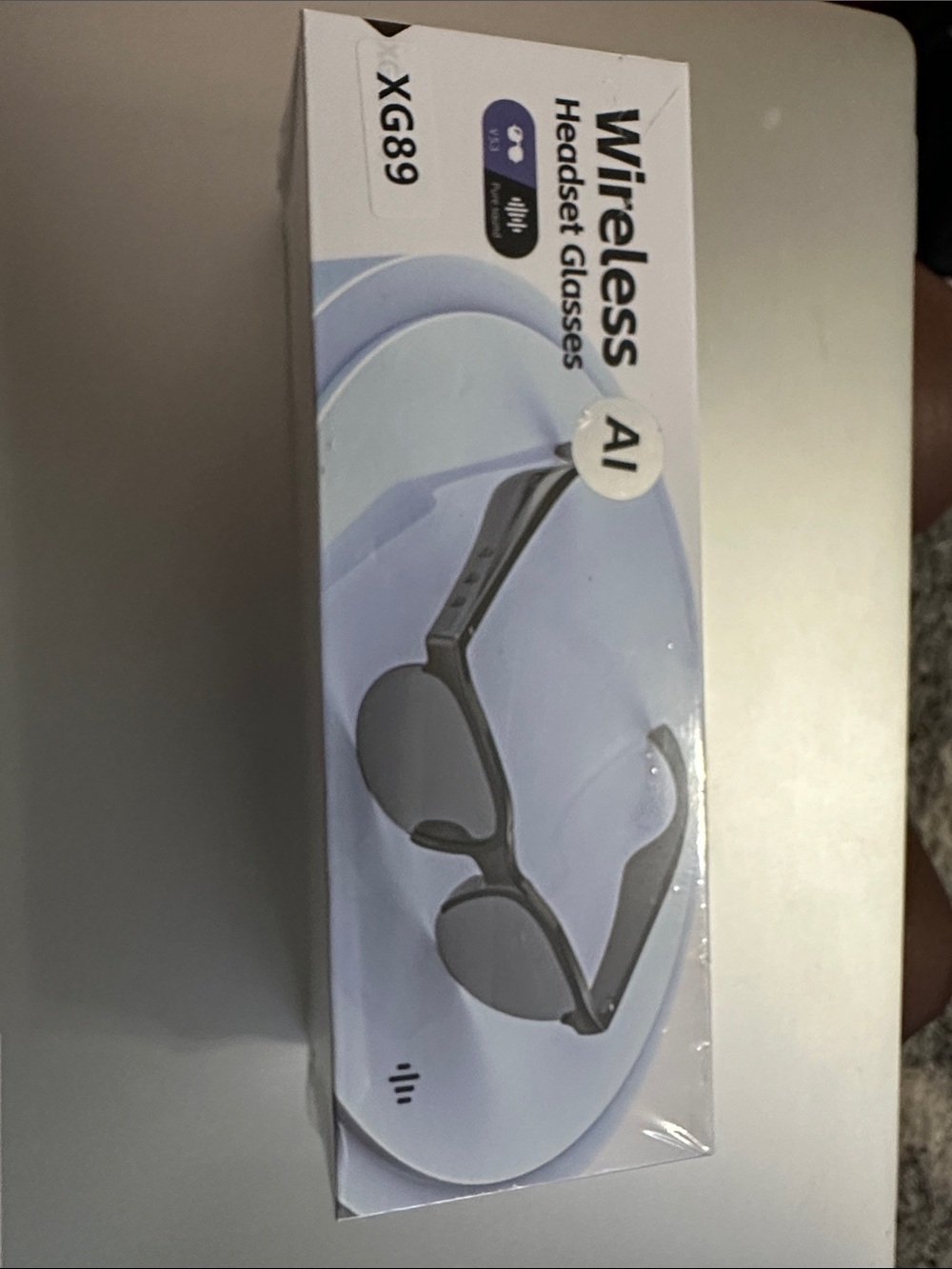 Wireless AI Headset Glasses - Black